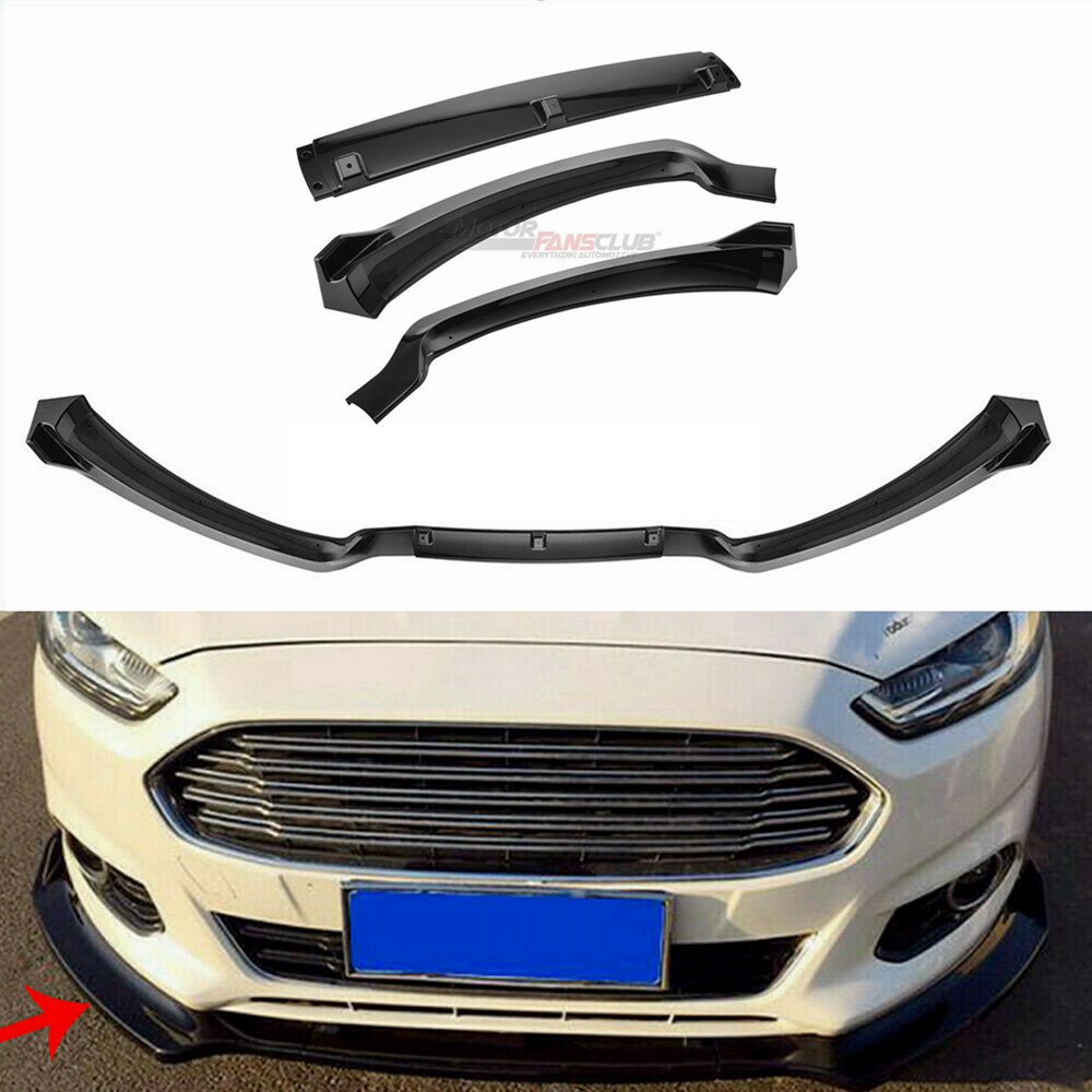 Carbon Fiber Pattern Front Bumper Spoiler Lip Splitter Body Kit Set Fit for 2014-2017 Infiniti Q50