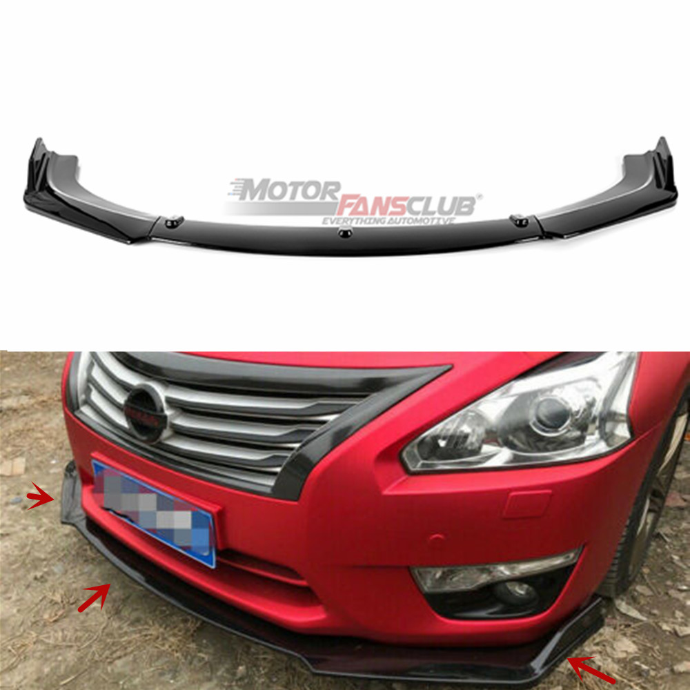 Black MotorFansClub 3pcs Front Bumper Lip Splitter for Mazda 3 Axela 2014-2018 Trim Protection Kit Splitter Spoiler