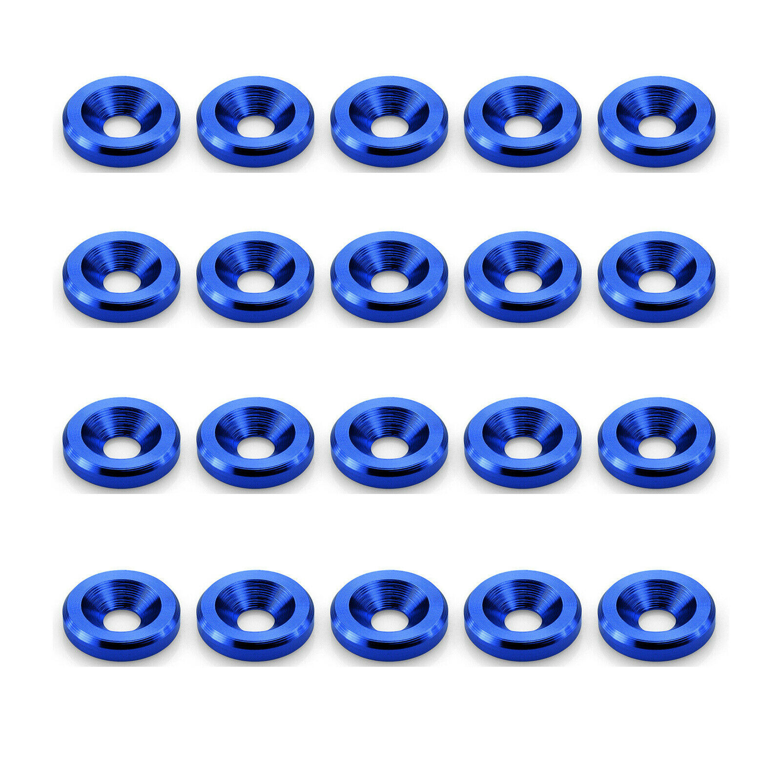 BLUE 5 PC BILLET ALUMINUM FENDER//BUMPER WASHER//BOLT ENGINE BAY DRESS UP KIT