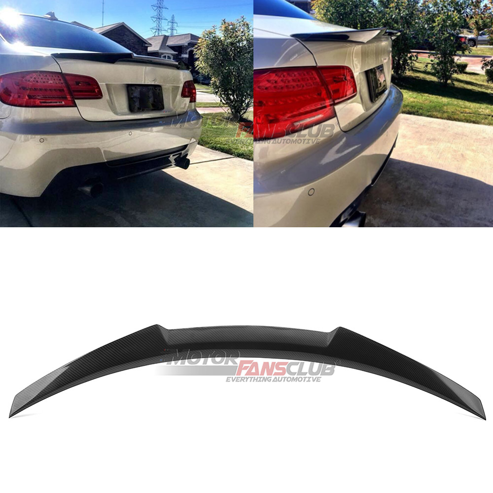 Carbon Fiber CF Rear Wing Trunk Lip Spoiler Fit for 2007-2013 BMW E92 Coupe 328i 335i M3