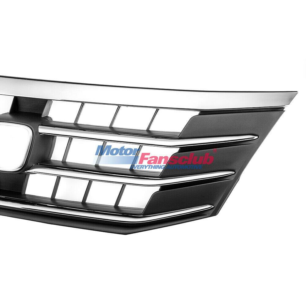 MotorFansClub ABS Chromed Upper Bumper Front Radiator Grille Grill for Honda Crosstour 2010 2011 2012